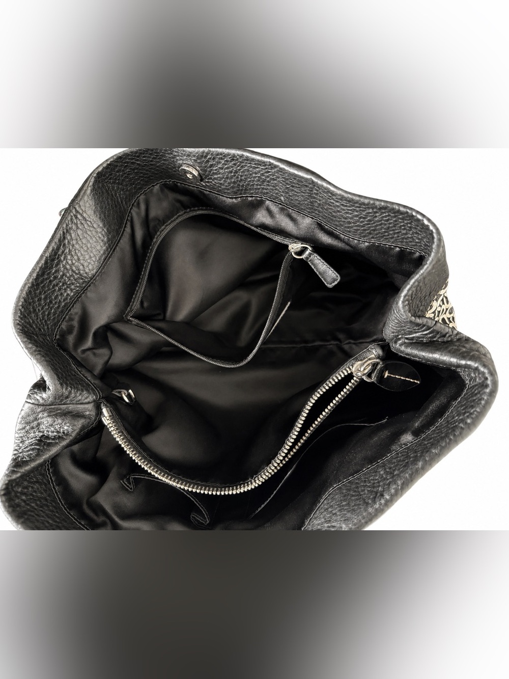 Coach Penelope Vintage Y2K Op Art Signature Shoulder Tote Black White - Picture 13 of 16